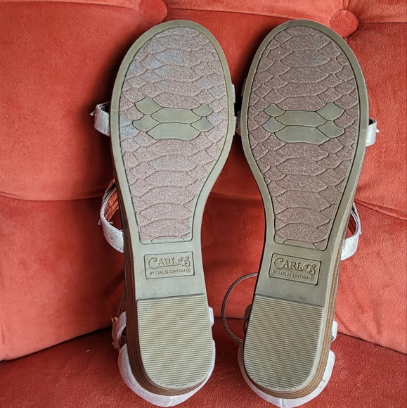 CARLOS by Carlos Santana Tempo Rose Gold Leaf Sandal Size 8 - Picture 10 of 10